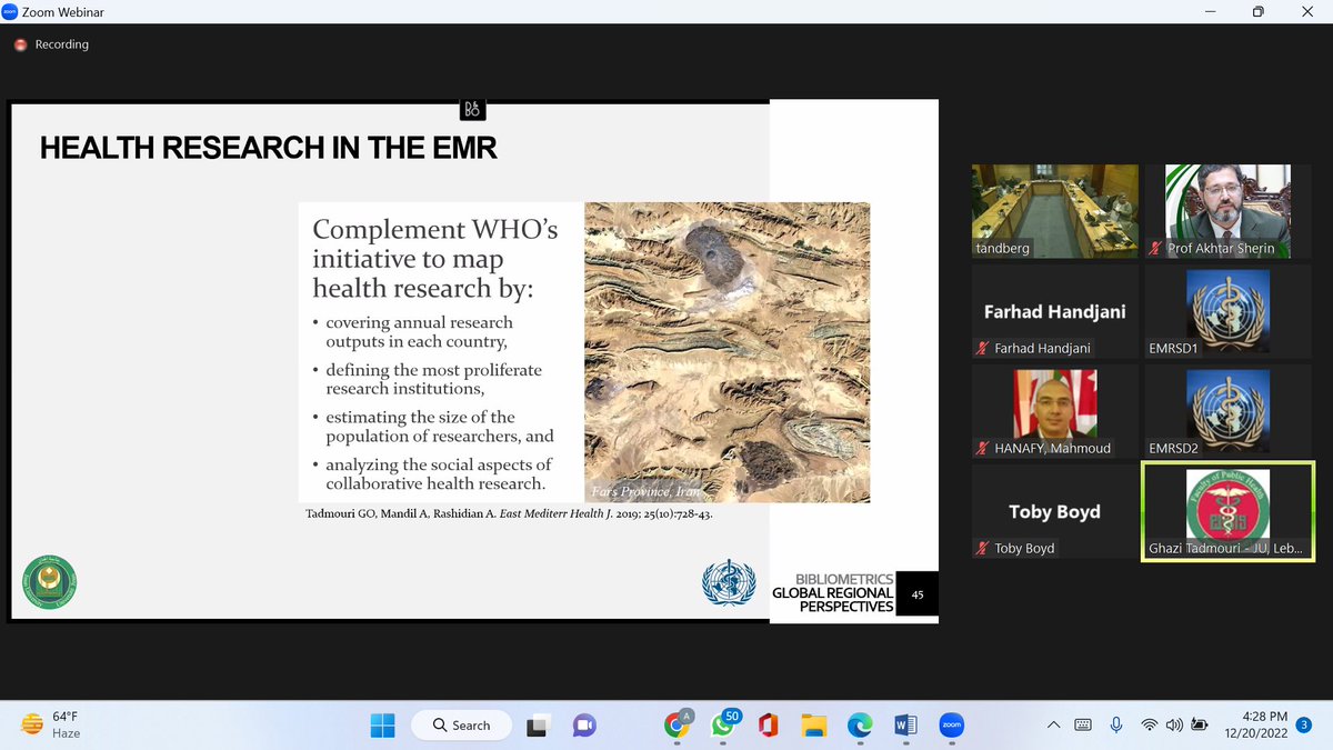 academia_kmu's tweet photo. #Health #Research in #EMR
#Iran, #Egypt, #SaudiArabia & #Pakistan are the leading countries with Medical research publication
@WHOEMRO
#EMAME Webinar
@WHOPakistan @PAME_Pak https://t.co/aU5bbqHBcN