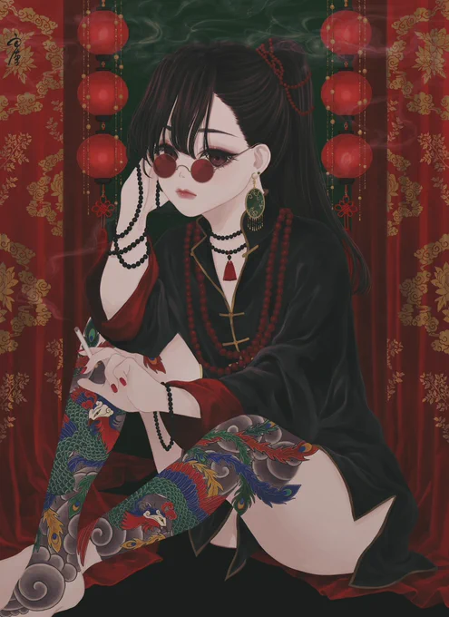 #作品を載せて自分の作品を知ってもらおう和装、中華、刺青……等。 
