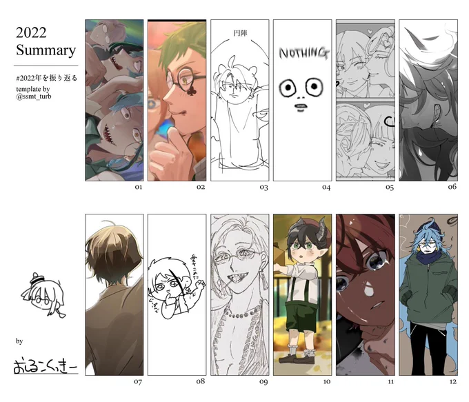 #2022年の絵を振り返る 
来年もっと描くぞ。ぜってぇ。多分。 