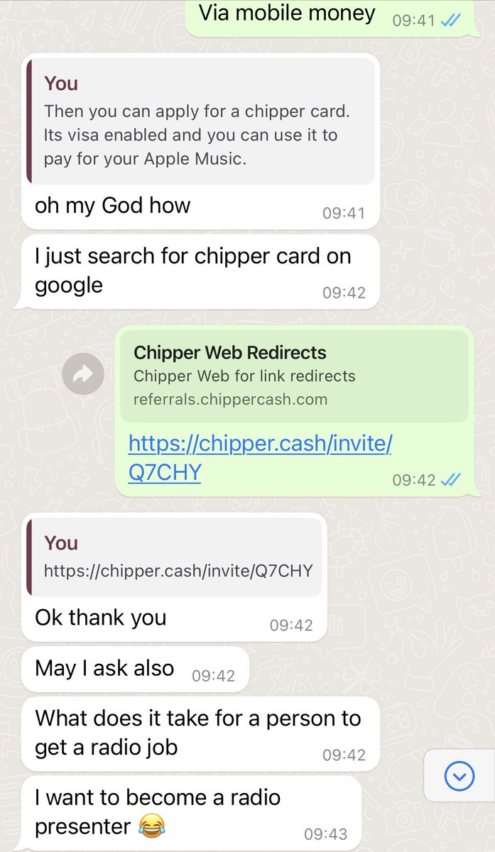 DenzelUG's tweet photo. Well, #ChipperCard is here to save you from “help me with your Visa card”
Click - https://t.co/7qN3CQj4th, download app, get verified and load your virtual card using mobile money and you can make purchases from any retailer in the world that accepts @Visa!
#ChipperUGXcard https://t.co/gpYNpGHCuk