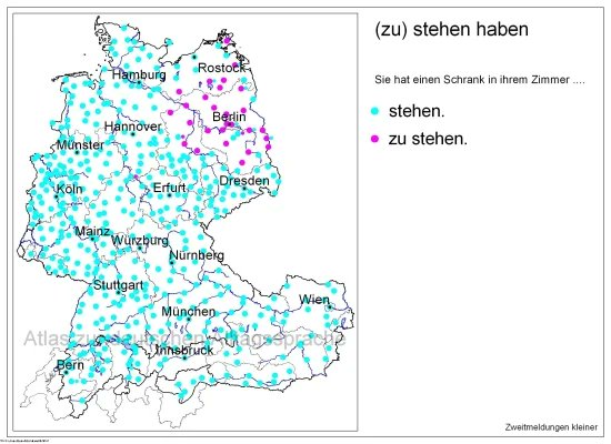 Ihr sagt nicht "zu stehen"????