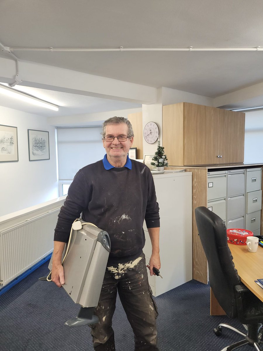 Mike our maintenance man retires after 28 years with us, often seen up and down Park Road in the Roger Dean van! We will miss you Mike! #timperley