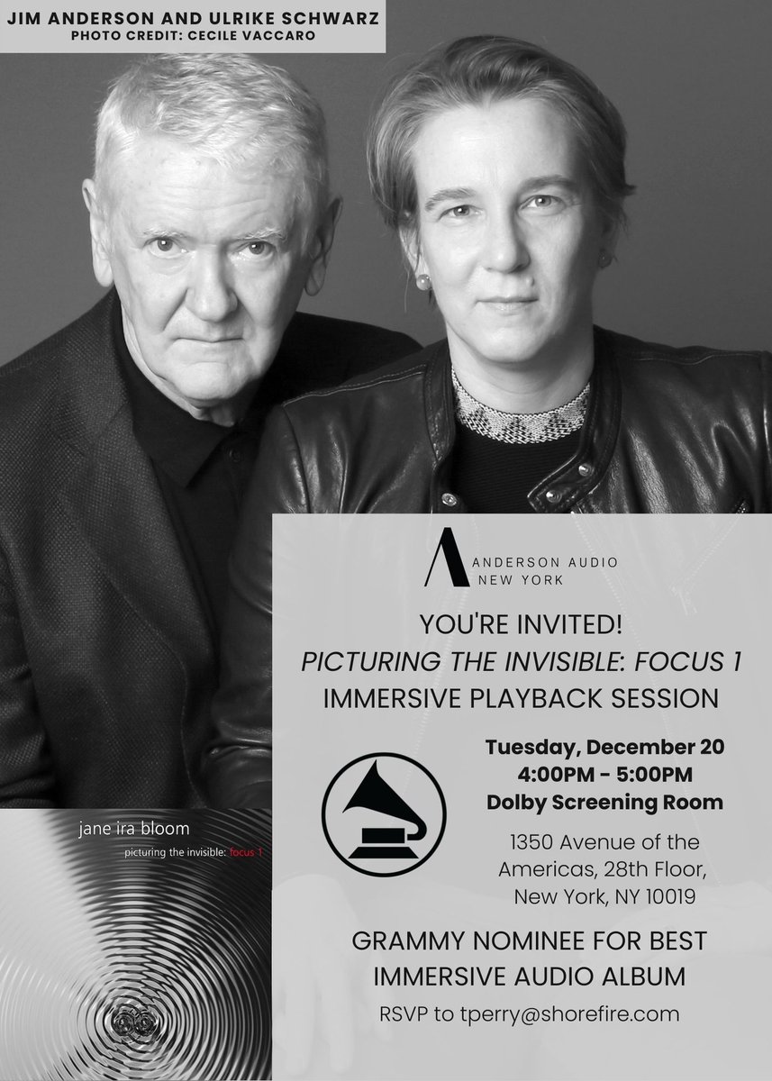 Jim Anderson (@jimnanderson) on Twitter photo Today, Tuesday 4pm, in the NYC area, you are invited to come, listen and watch @janeirabloomsax’s latest #grammynominated album “Picturing The Invisible: focus 1” with <a href="/miyamasaoka/">Miya Masaoka</a>, <a href="/alliboomboom/">Allison Miller</a> @MarkHelias and <a href="/jimnanderson/">Jim Anderson</a>, <a href="/morten_lindberg/">Morten Lindberg</a> RSVP to tp@shorefire.com Today, Tuesday 4pm, in the NYC area, you are invited to come, listen and watch @janeirabloomsax’s latest #grammynominated album “Picturing The Invisible: focus 1” with <a href="/miyamasaoka/">Miya Masaoka</a>, <a href="/alliboomboom/">Allison Miller</a> @MarkHelias and <a href="/jimnanderson/">Jim Anderson</a>, <a href="/morten_lindberg/">Morten Lindberg</a> RSVP to tp@shorefire.com