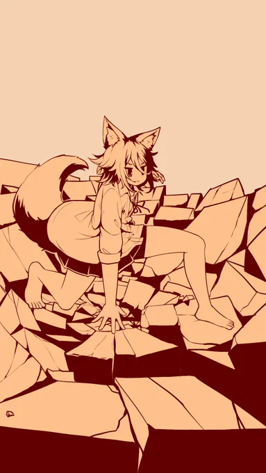 スーパーヒーロー着地ウルちゃん#毎日お絵かき練習共有 