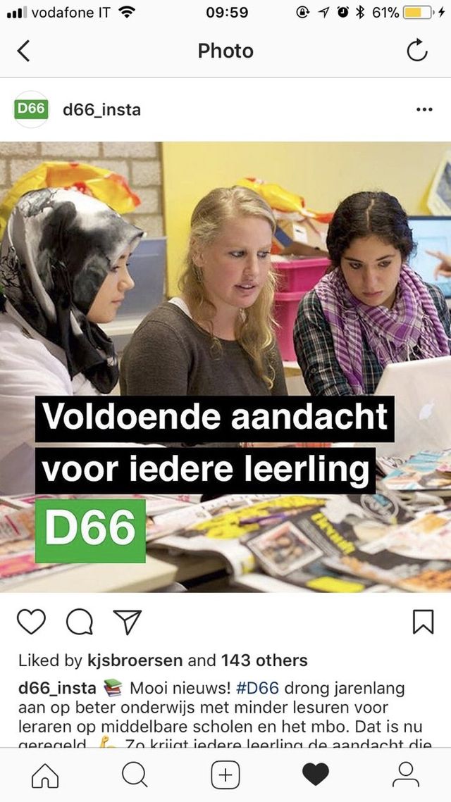Mag <a href="/D66/">D66</a> zomaar een foto gebruiken op @Instagram (staat niet meer online) waar ik op sta zonder mijn toestemming? #portretrecht #gebruikersrecht #auteursrecht