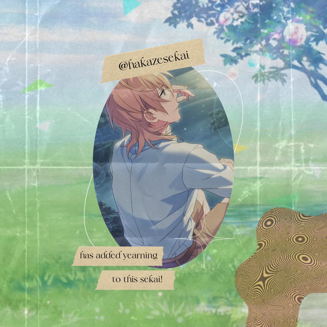 taintedneige's tweet photo. I thought the world I entered last week was supposed to be my new world. But instead, I discovered my emotions there and it's time to return back, but with new profound feelings. This has been Hakazesekai, who added yearning to our untitled SEKAI! https://t.co/KCHaBFQUmZ