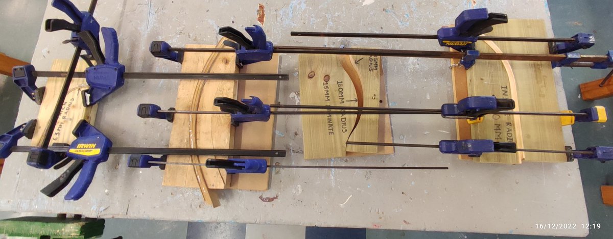 #Woodtechnology students <a href="/DavittCollege/">Davitt College</a> learning and applying their skill in the art of wood bending. #laminating.