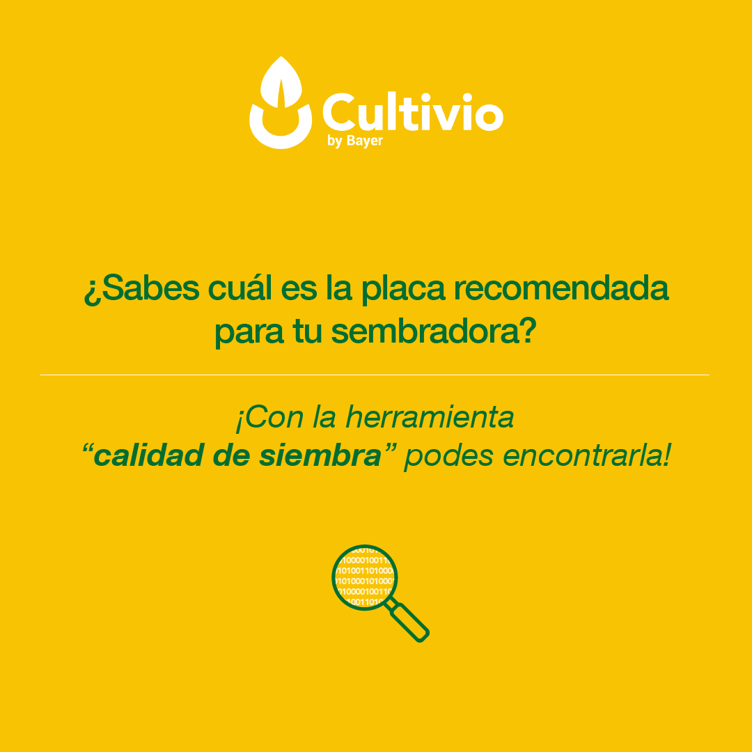 DekalbArgentina's tweet photo. En #Cultivio tenemos una herramienta que llamamos Calidad de Siembra. Accediendo, tenés la posibilidad de encontrar la placa adecuada para tu sembradora, ingresando el código de lote de la bolsa de semillas 🌽 https://t.co/SqN4QeeZFx