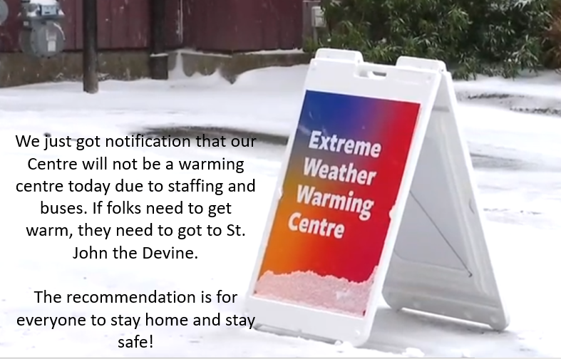 CSVAC1's tweet photo. Warming Centre will be at St. John The Devine due to staffing and being on a main route for buses.
#yyj #csvac #cookstvillage https://t.co/GioXEGbHyq