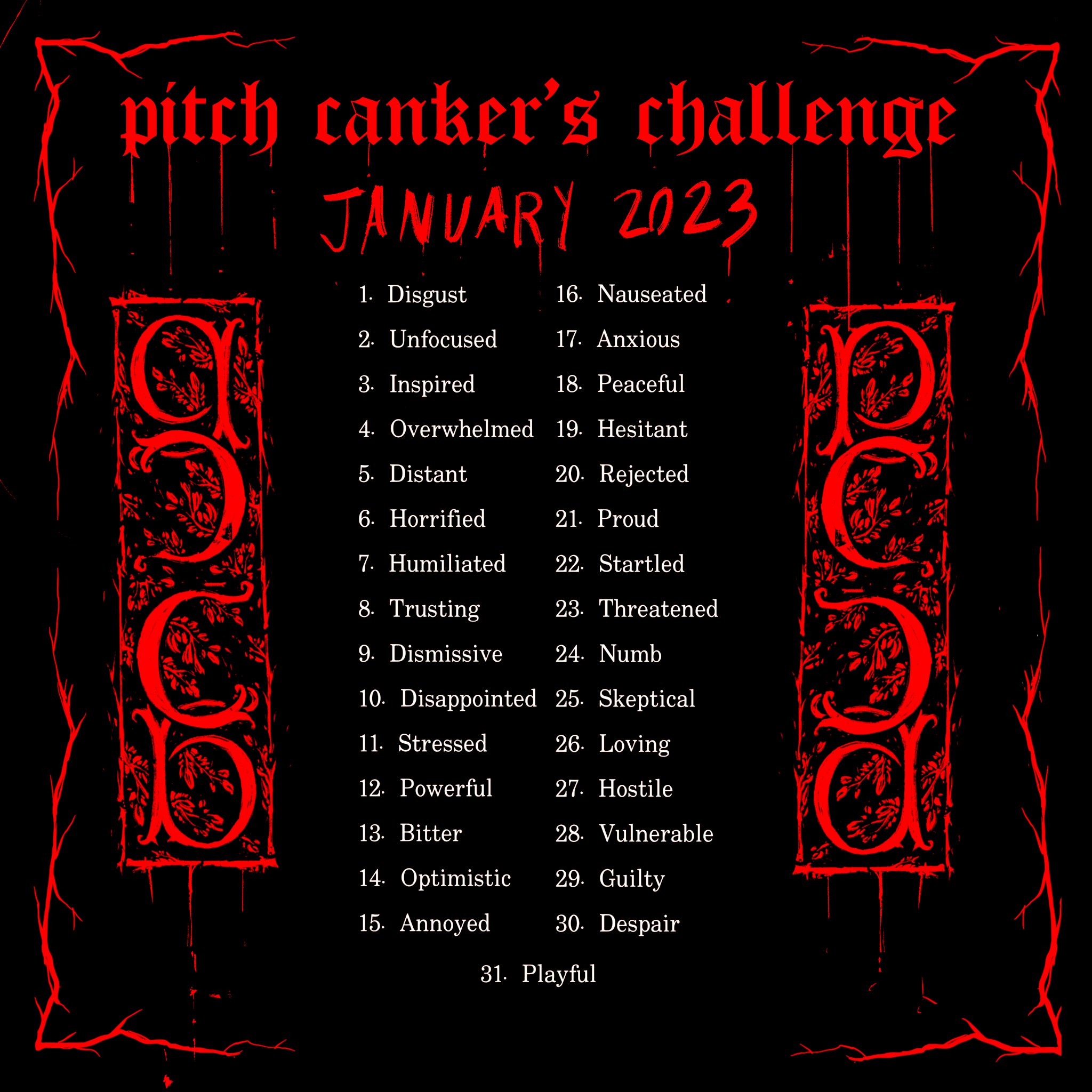 PITCH CANKER on Twitter "JANUARY ART CHALLENGE https//t.co/ZhratgQnc2