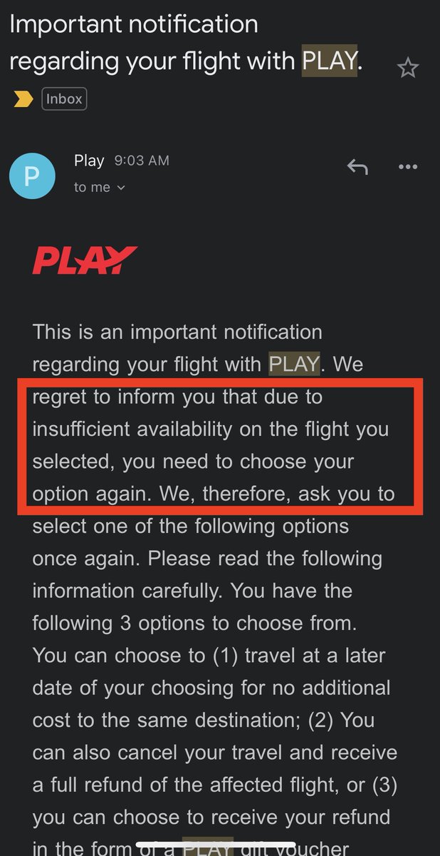 We tried rebooking online but then get an email saying “there’s no availability”. We drove to the airport yesterday and there was no @PLAYairlines representative. The woman working at the counter confirmed we are not passengers in any upcoming flight and offered us 0 assistance.