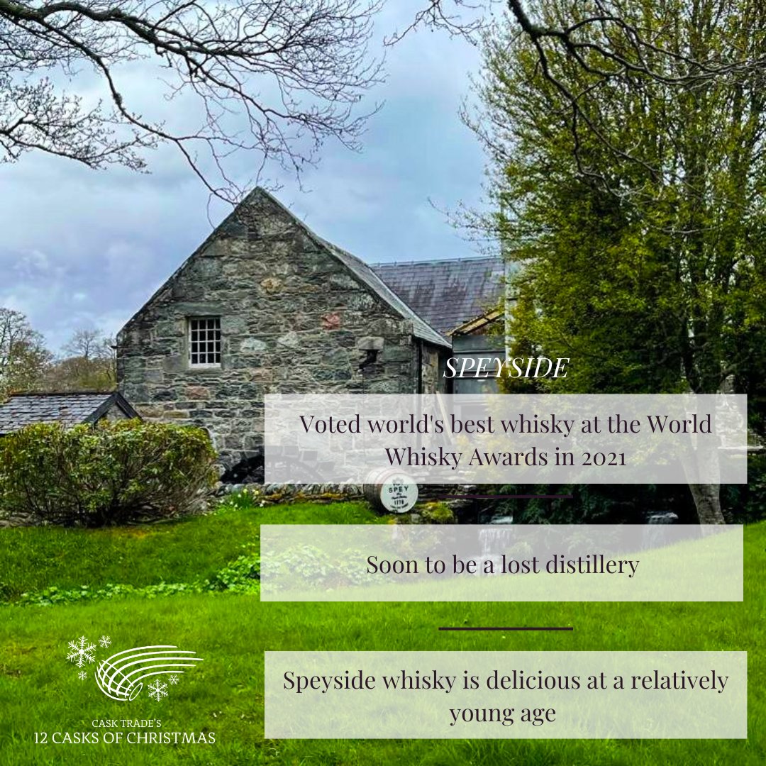 CaskLtd's tweet photo. This beautiful distillery is soon to be a lost distillery due to a new site being built upon so the Speyside casks will become increasingly special. 

https://t.co/L0vEuNHGTb

#12CasksOfChristmas #12DaysOfChristmas https://t.co/YJAhgzNcbz