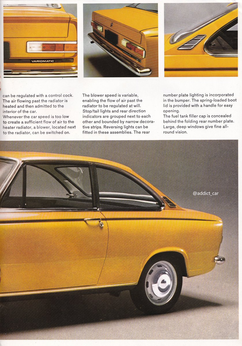 DAF's first coupé was a new member of the 55 range, and marked a cautious step upmarket for the firm. It kept familiar styling cues from the saloon but with a slightly lower, more rounded roofline. Power was provided by the 55's Renault 1108cc 4-cylinder engine. #carbrochure #DAF
