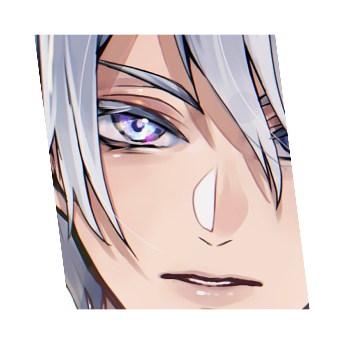 1boy solo male focus close-up looking at viewer parted lips blue eyes  illustration images