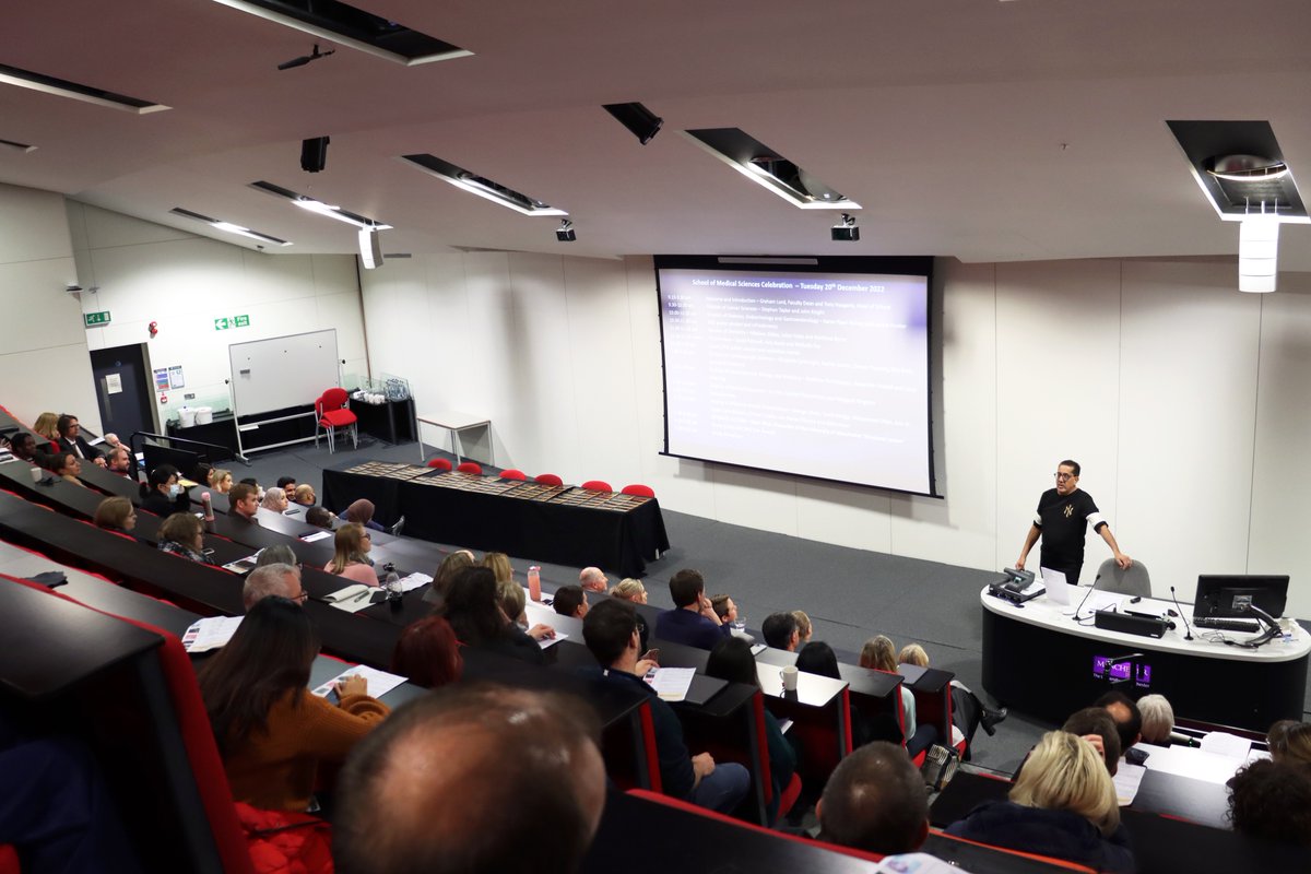 FBMH_UoM's tweet photo. Honoured to welcome our keynote speaker @nazirafzal,  Chancellor of @OfficialUoM, to the School of Medical Sciences Celebration Day. https://t.co/pj3GS2seas
