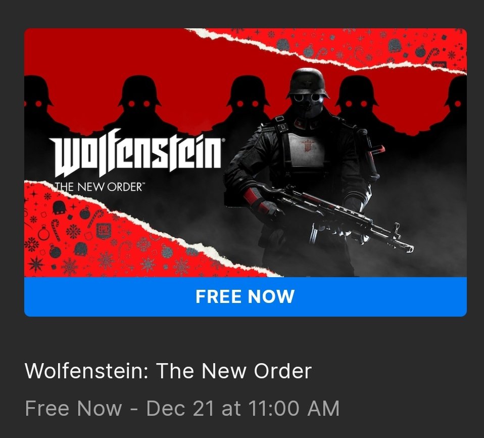 Agent Strange on X: Wolfenstein: The New Order is free on the Epic Games  Store  / X
