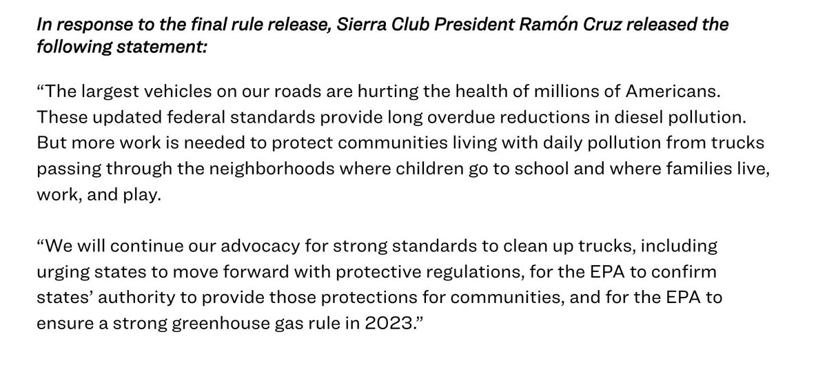 'More work is needed to protect communities living with daily pollution from trucks passing through the neighborhoods where children go to school and where families live, work, and play.' - @RamonCruzDiaz 

#CleanerTrucks
#CleanerBuses
