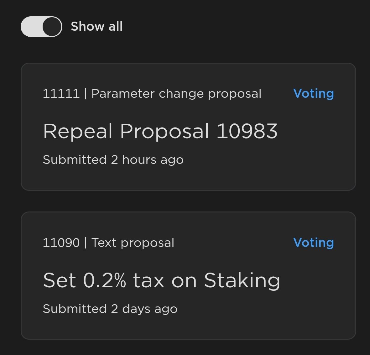 2 new proposals up on Station for voting. Offer your opinions if any. 

They are both regarding lunc burn. 

Thanks 🙏