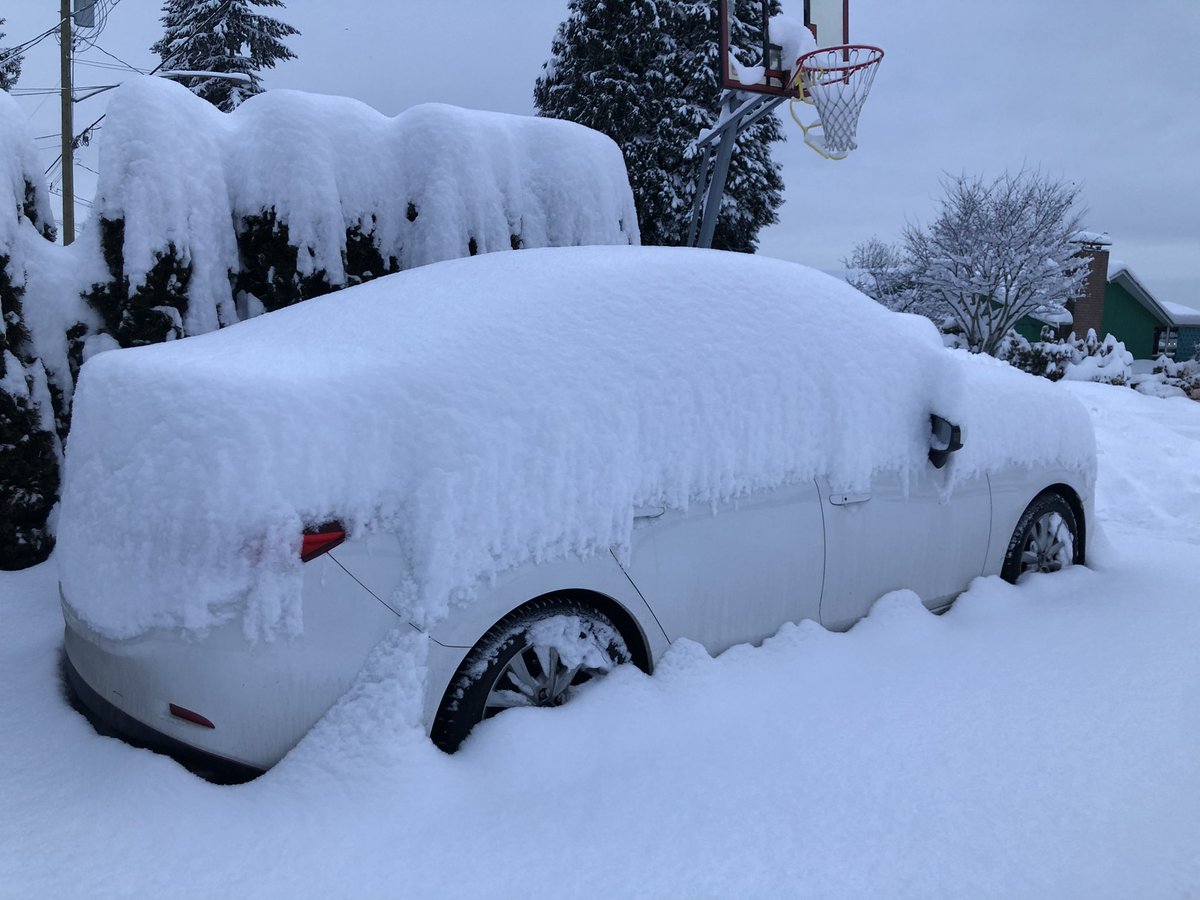 Ourfluffy's tweet photo. My sedan looks like a SUV! 24cm in Austin Heights, Coquitlam. @YvonneSchalle @KGordonGlobalBC @MMadryga @GlobalBC #bcstorm https://t.co/rFacSAImGh