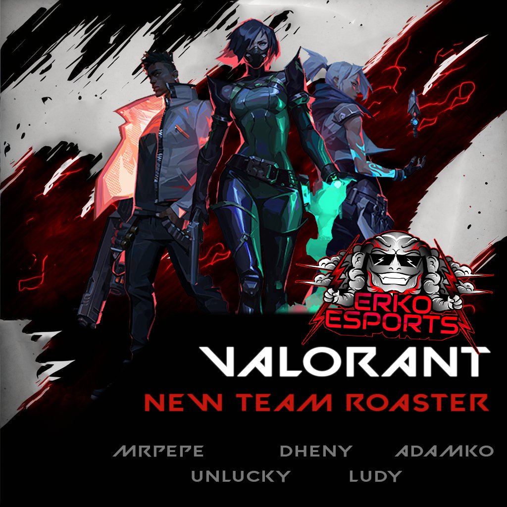 We are happy to announce our new VALORANT roster!🥳🥳

Give them a warm Welcome!! 🔥🔥🔥

@Ludy48019586 
@JustAdamk0
<a href="/Dhannnyyk/">Dhennyyy</a>
@MrPepewastaken 
<a href="/ERKO_Unluckyy/">Sometimesluckyy</a> 

<a href="/MaziManCZ/">Hi Im Mazi</a> 
<a href="/polimiugg/">polimiugg</a>