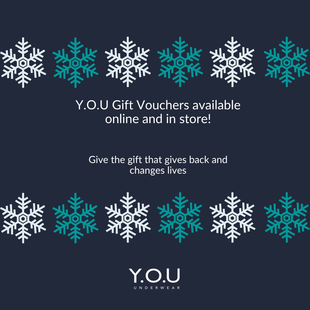 youunderwearuk's tweet photo. The gift that gives back and changes lives! We help people have access to something many take for granted - underwear. 
If you're looking for a gift this Xmas, but are not sure what size or colour, our gift vouchers are the perfect solution! 
https://t.co/olHg109sAp https://t.co/KuNoL5kWhz
