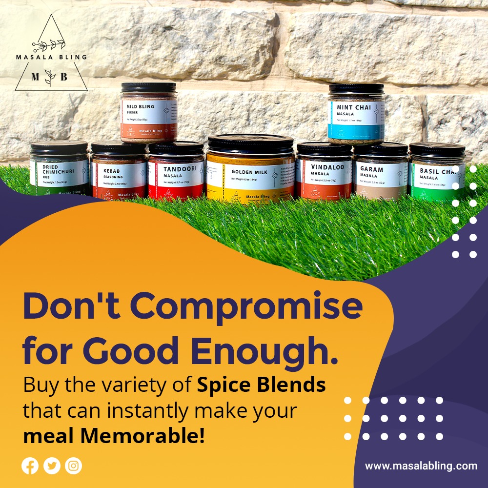 Spice Blends that will make your meal Memorable! 

#masalabling #masalablingspices #masalablingspicemix #delicious #tastyfood #spicyfood #spiceblends #homecooking #cookingathome #tastyrecipes #healthyspices #spiceblends #spiceslover  #herbsandspices #spiceshop  #spices