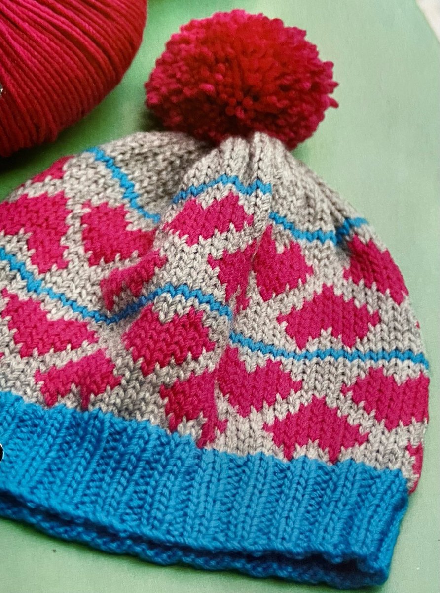 Excited to share this item from my #etsy shop: Knitted Fair Isle Heart Bobble Hat Knitting PDF Pattern Instant Download #fairisleknit #knittedhat #sewing #fairislehat #bobblehat #pompomhat #loveheartsknit #knit #knitting etsy.me/3PFbd7I