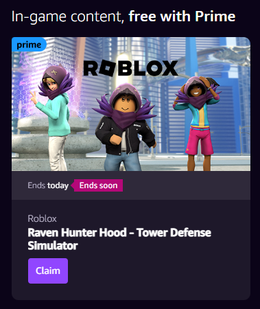 How To Claim  Prime Gaming Rewards For Roblox