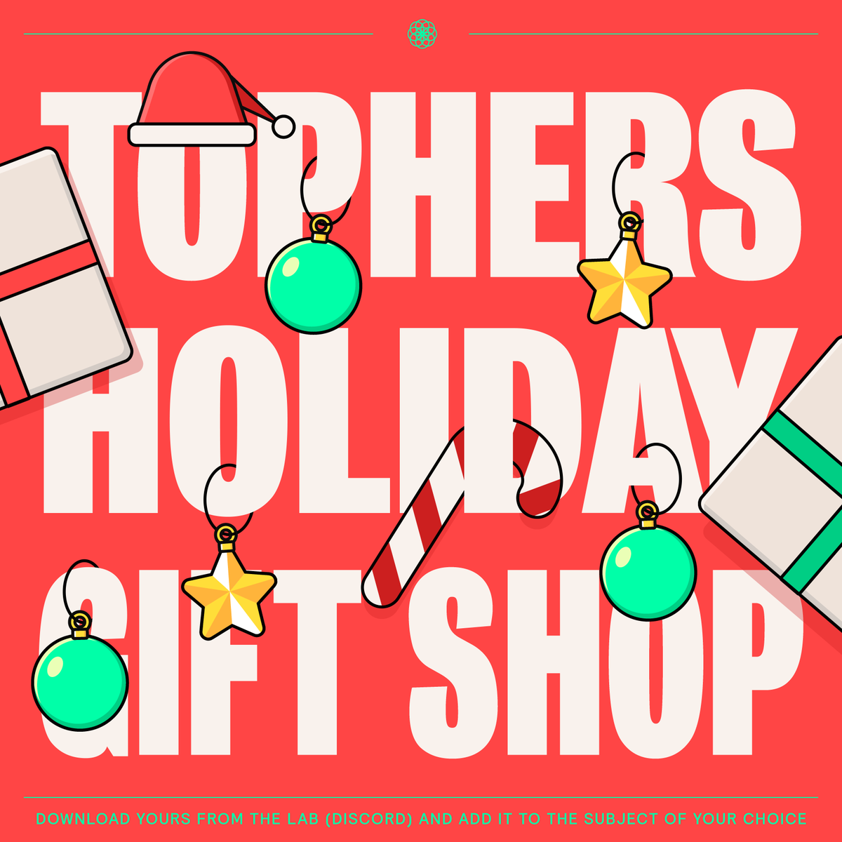 What's this? A gift shop! Looks like <a href="/tophersensei/">topher</a> has been busy in his workshop making some holiday accessories for your TS.

🧣 Feeling a little cold in the Lab? Grab a scarf!
🎄 Fancy a Christmas jumper? WE GOT EM.

Get creative! The Lab would love to see your festive PFPs 👀