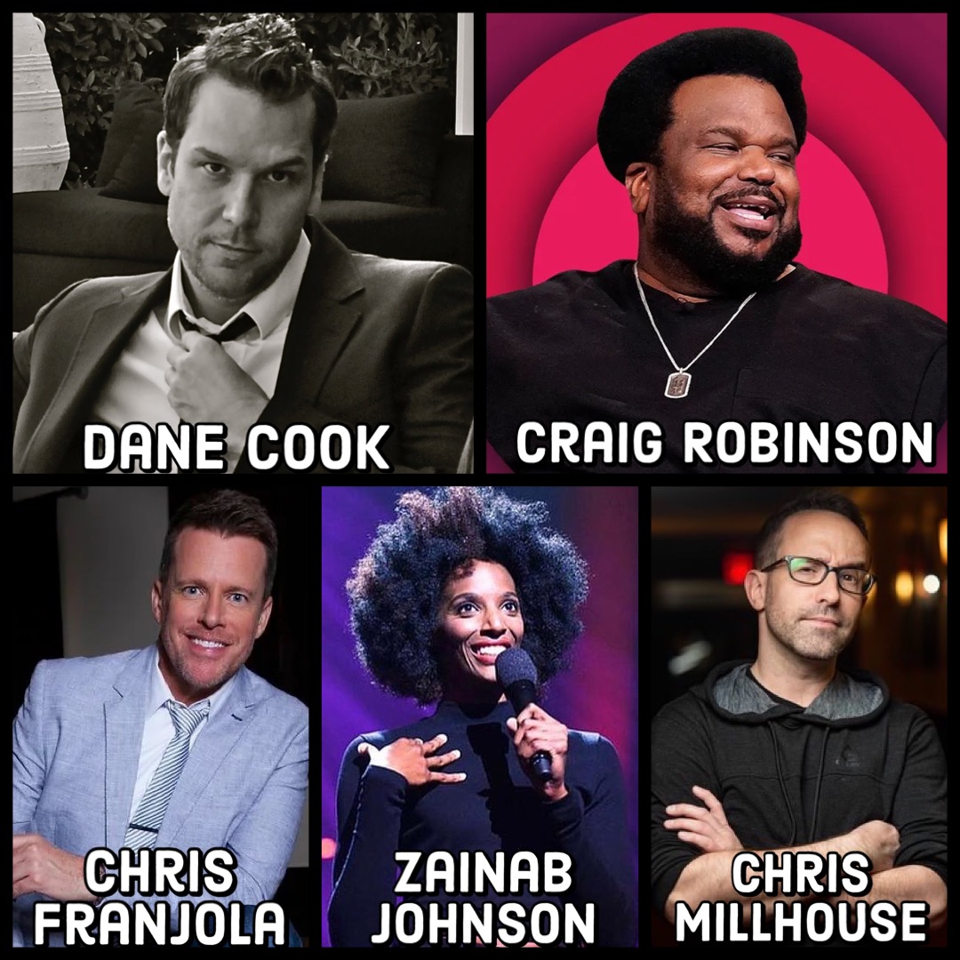 Hollywood Improv (@hollywoodimprov) on Twitter photo We have 2 big shows in The Main Room tonight!
At 8pm see <a href="/DavidSpade/">David Spade</a> @melissavcomedy <a href="/MrCraigRobinson/">Craig Robinson</a> <a href="/brianmonarch/">Brian Monarch</a> @reneepercy
At 10:15 see <a href="/DaneCook/">Dane Cook</a> <a href="/MrCraigRobinson/">Craig Robinson</a> <a href="/zainabjohnson/">ZAINAB JOHNSON</a> <a href="/ChrisFranjola/">Chris Franjola</a> <a href="/ChrisMillhouse/">Chris Millhouse</a>
Tickets at hollywoodimprov.com #hollywoodimprov We have 2 big shows in The Main Room tonight!
At 8pm see <a href="/DavidSpade/">David Spade</a> @melissavcomedy <a href="/MrCraigRobinson/">Craig Robinson</a> <a href="/brianmonarch/">Brian Monarch</a> @reneepercy
At 10:15 see <a href="/DaneCook/">Dane Cook</a> <a href="/MrCraigRobinson/">Craig Robinson</a> <a href="/zainabjohnson/">ZAINAB JOHNSON</a> <a href="/ChrisFranjola/">Chris Franjola</a> <a href="/ChrisMillhouse/">Chris Millhouse</a>
Tickets at hollywoodimprov.com #hollywoodimprov