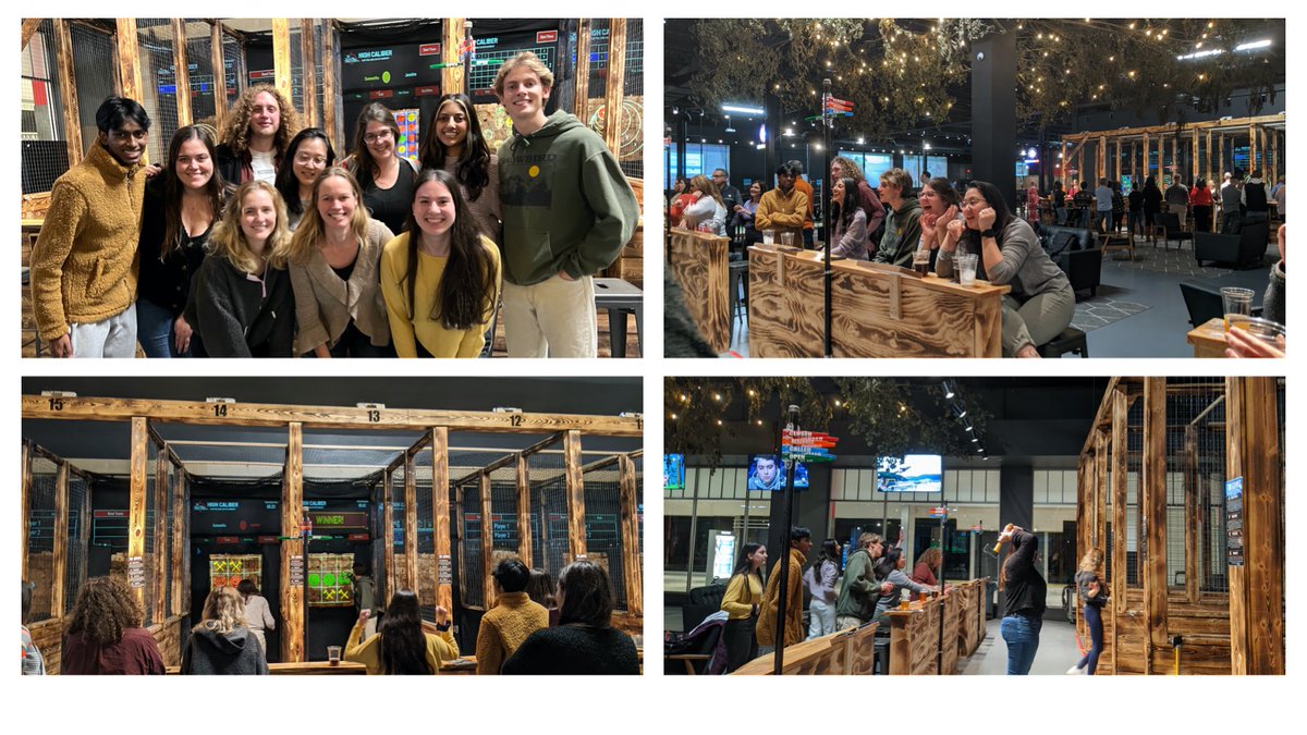 Axe throwing as lab outing....sooo much fun!