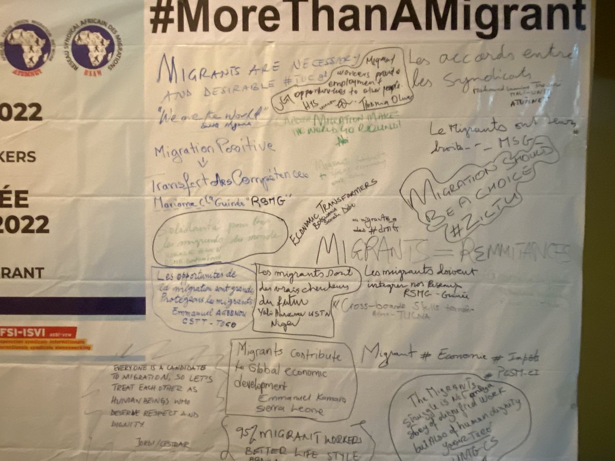 TureYasser's tweet photo. African trade unions mobilise for migration with a human face.#MoreThanAMigrant https://t.co/s11VsVxAFQ