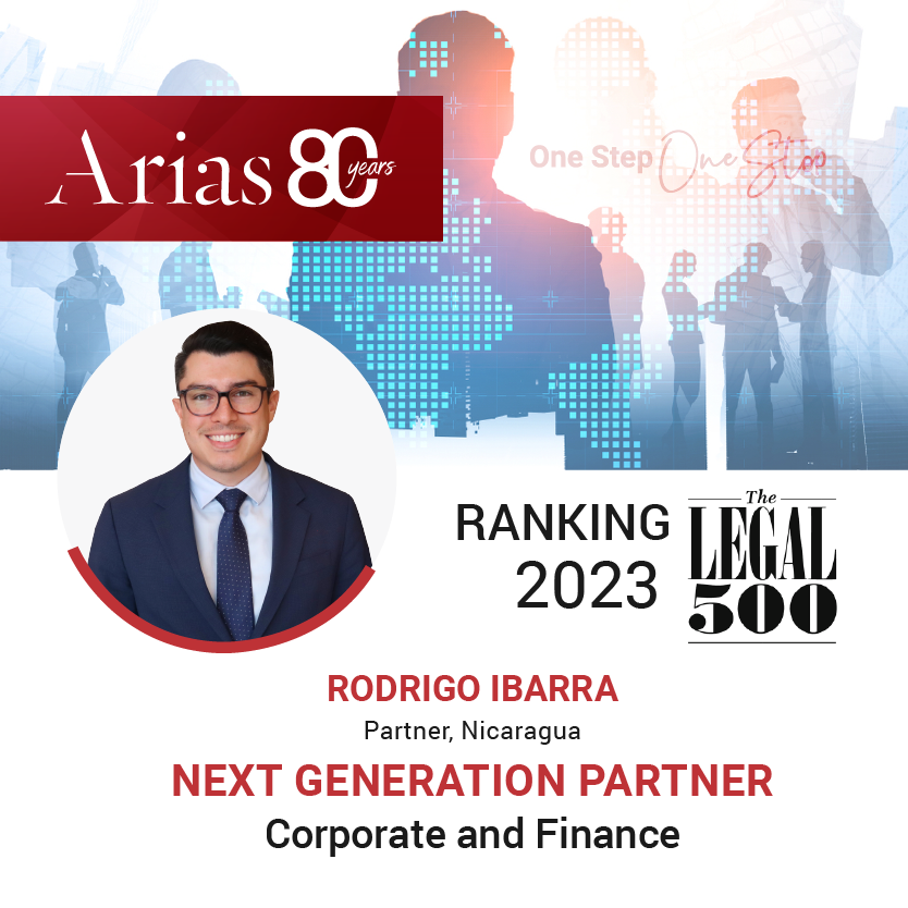 AriasLawFirmCA's tweet photo. #Nicaragua | Our Partner Rodrigo Ibarra has been ranked as a “Next Generation Partner” by The Legal 500 for his expertise in Corporate and Finance. Congratulations Rodrigo! 

#AlwaysArias #OneStepOneStop #80years https://t.co/4R84BViNQ4