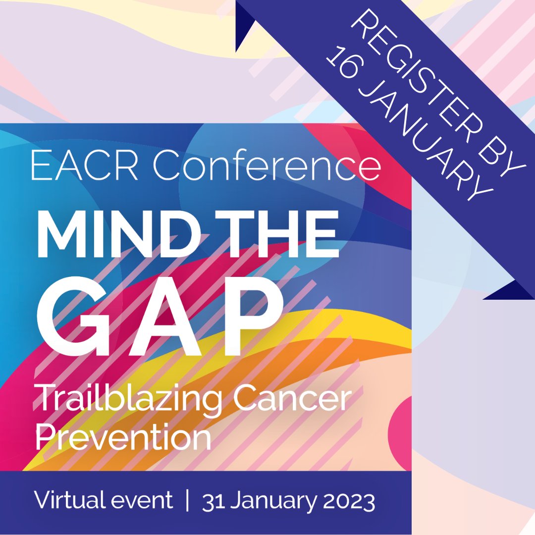 EACRnews's tweet photo. Join us on 31 January for our NEW virtual event on Trailblazing #CancerPrevention. A panel of experts will be discussing their groundbreaking work on prevention, early detection &amp; vaccines.

Registration closes on 16 January ⏳

https://t.co/cysGE3oxgs

#CancerResearch https://t.co/yhsorRWlPU