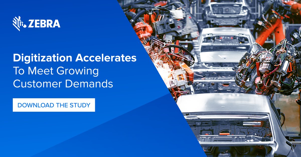 Shifting buyer expectations, the rise of #EVs, and global supply chain disruptions are pressuring the #auto industry to achieve new levels of service &amp; efficiency. Download Zebra’s survey to learn why now is a critical time for this sector. #ZebraEmployee social.zebra.com/6012eX0u6