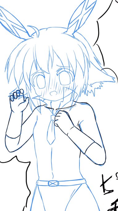 skeb依頼下書きまで終わりました 