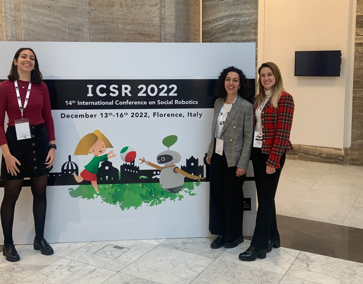Last week I had the amazing opportunity to participate in #ICSR2022 in Florence! 🤖
It was an exciting opportunity to connect with the social robotics community and to present our work on social influence in HRI and CRI with my colleagues <a href="/GiuliaPush_/">Giulia Pusceddu</a> and <a href="/LindaLastrico/">Linda Lastrico</a>