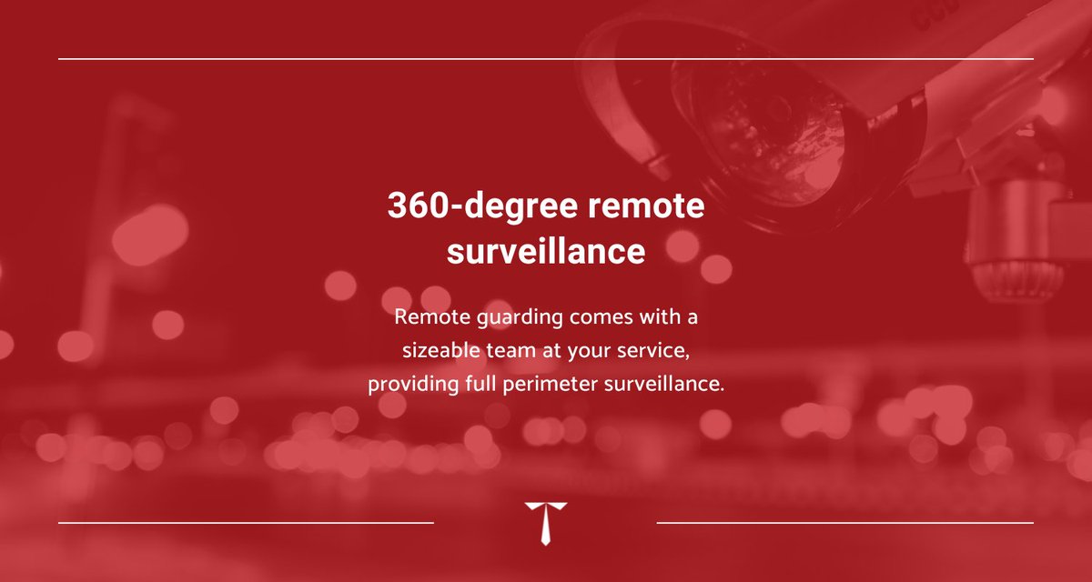 To monitor virtually any size region, you will need more than one security officer. A guard’s field of view is relatively narrow compared to a team aided with a multi-directional camera. #Remoteguarding comes with a sizeable team at your service, providing perimeter surveillance.