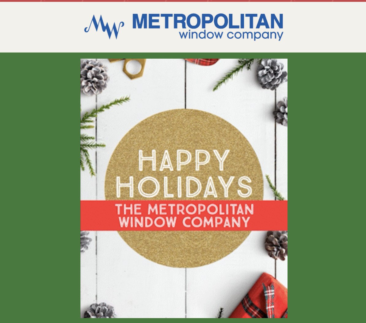 MetroWindowCo's tweet image. Happy Holiday Message from Metropolitan Windows - conta.cc/3FKrCmv