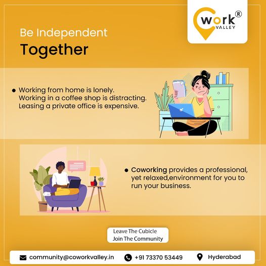 CoworkValley's tweet photo. Experience belonging to a community while working on your own at Cowork Valley!
Contact us today at +91 7337053449
Mail us to know more at community@coworkvalley.in
#coworkingspace #coworking #Hyderabad #hitechcity #Kondapur https://t.co/nIxnKDDgoJ