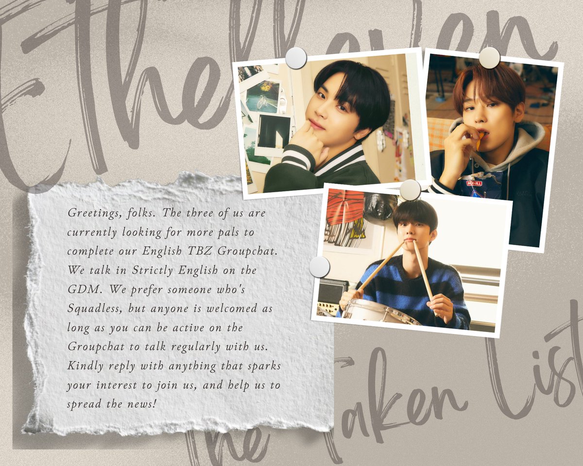 Please help us to spread the news! We're currently looking for our members to fulfill the Groupchat. Actually the requirement is only being active to talk with us. 👊🏻 Grab your spot by replying and let's have some fun. ૮ ˙Ⱉ˙ ა rawr!