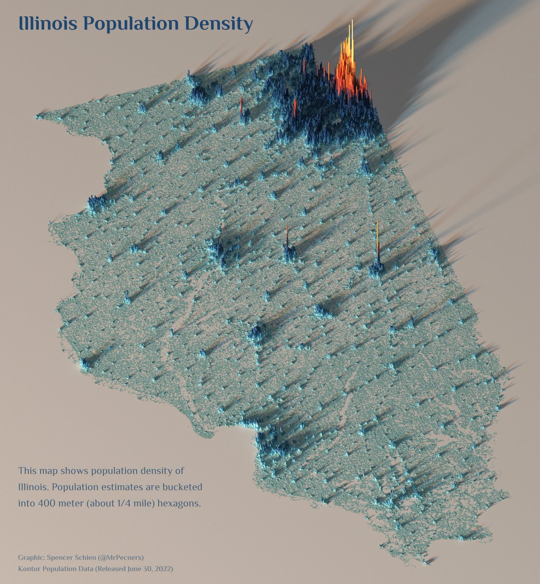 someone on Reddit (<a href="/MrPecners/">Spencer Schien</a>) made this population density map of Illinois and I've been staring at it for 15 minutes so maybe you will too:

i.redd.it/v0ivdiefpy6a1.…