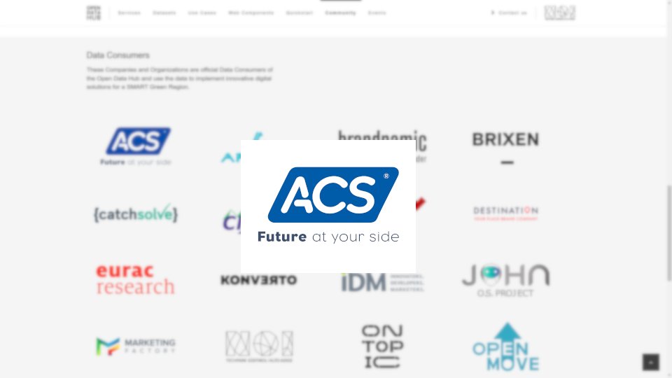 ohnewein's tweet image. @ACSDataSystems joined the #OpenData #Hub #community as official Data Consumer! We welcome the #DigitalSignage team at ACS, who is creating innovative visualization solutions like infinitys.it integrating datasets from opendatahub.com
