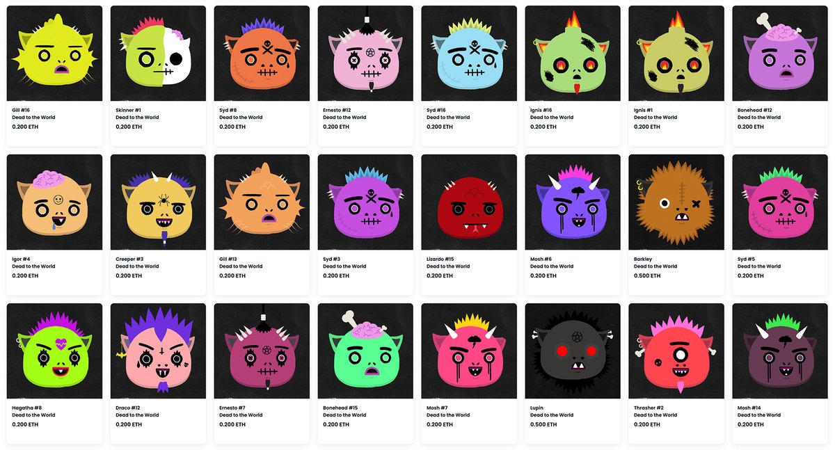Dead2DWorld_NFT's tweet photo. Lots of choices, lots of colour!

https://t.co/bR9pnNpP2J

#NFT #pfp #NFTCollections https://t.co/2QXgg2SFH1