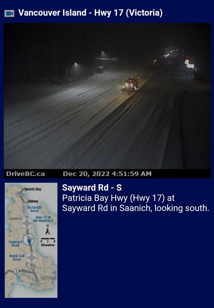 EmconSouthVI's tweet photo. Current conditions across South #VanIsle.
Limited visibility, heavy snowfall, roads are snow covered. 25+cm of new snow overnight.

Alll of our #Snowfighters are out battling this storm. Non-essential travel should be avoided.

@DriveBC @TranBCVanIsle #yyjtraffic
#BCSnow #BCStorm https://t.co/d49k0k6WTA