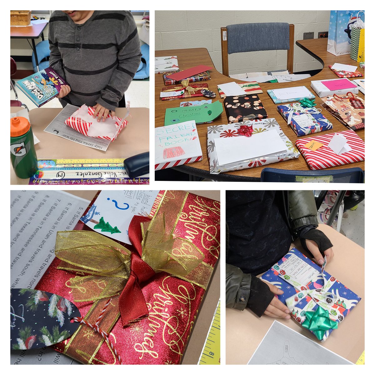ls_teacher's tweet photo. What a great Secret Friend Book Exchange! Lots of reading to do over break 📚 #wearechesternj #3rdgrade #holidays https://t.co/nAps6FnNxT