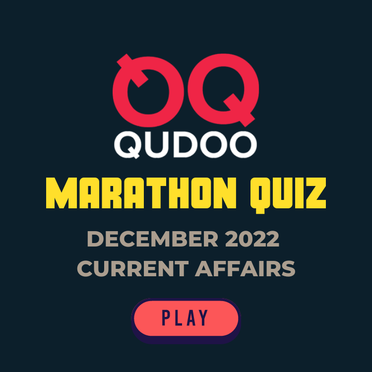 QudooApp's tweet image. Marathon Quiz Event is live on Qudoo for December 2022 Current Affairs Questions. Participate now and increase your chances to do better in upcoming exams. 

play.google.com/store/apps/de...

#sbipo #educationgaming #qudoo #exampreparation #sbiclerk #ssccgl #playandlearn