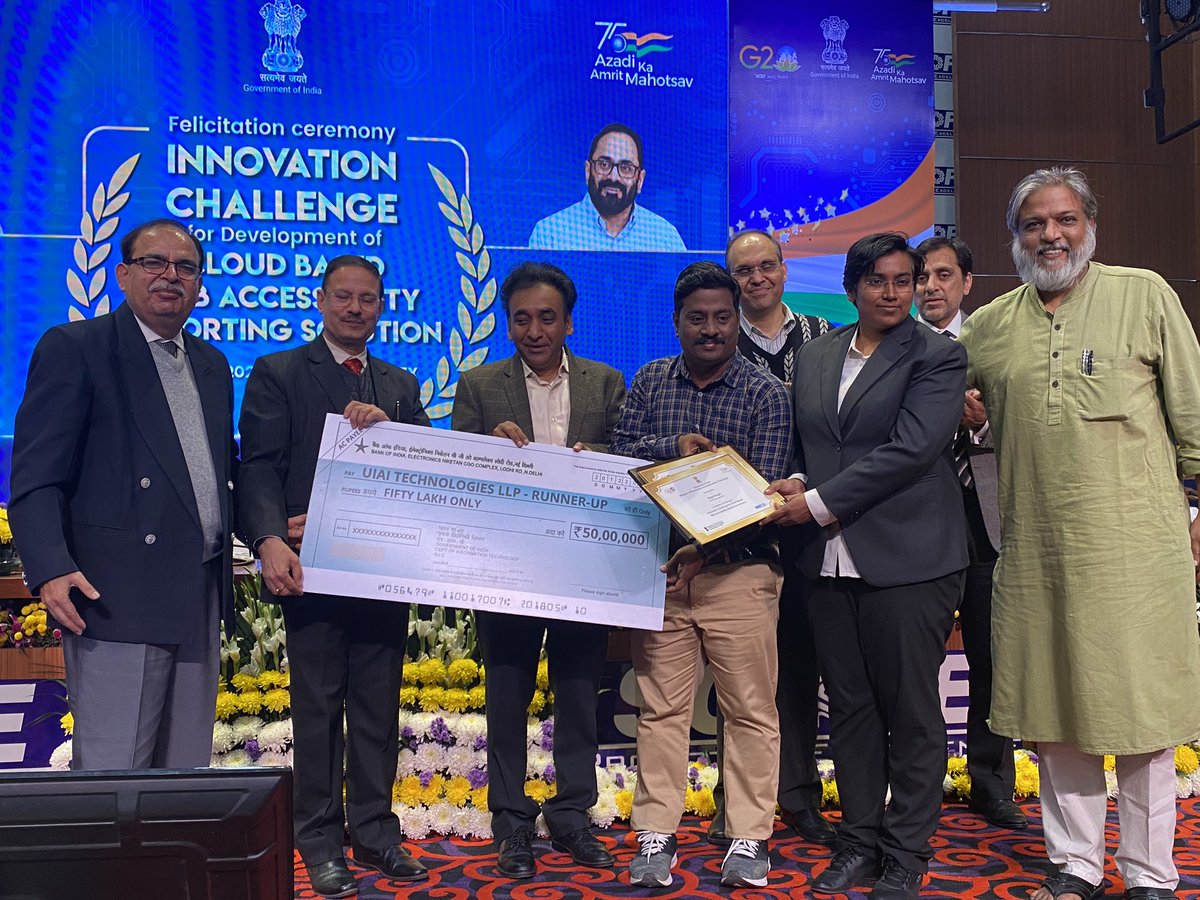 NICMeity's tweet image. Glimpses of the Felicitation Ceremony of Innovation Challenge for Development of Cloud-based Web Accessibility Reporting Solution, at Scope Complex, New Delhi.
#NICMeitY