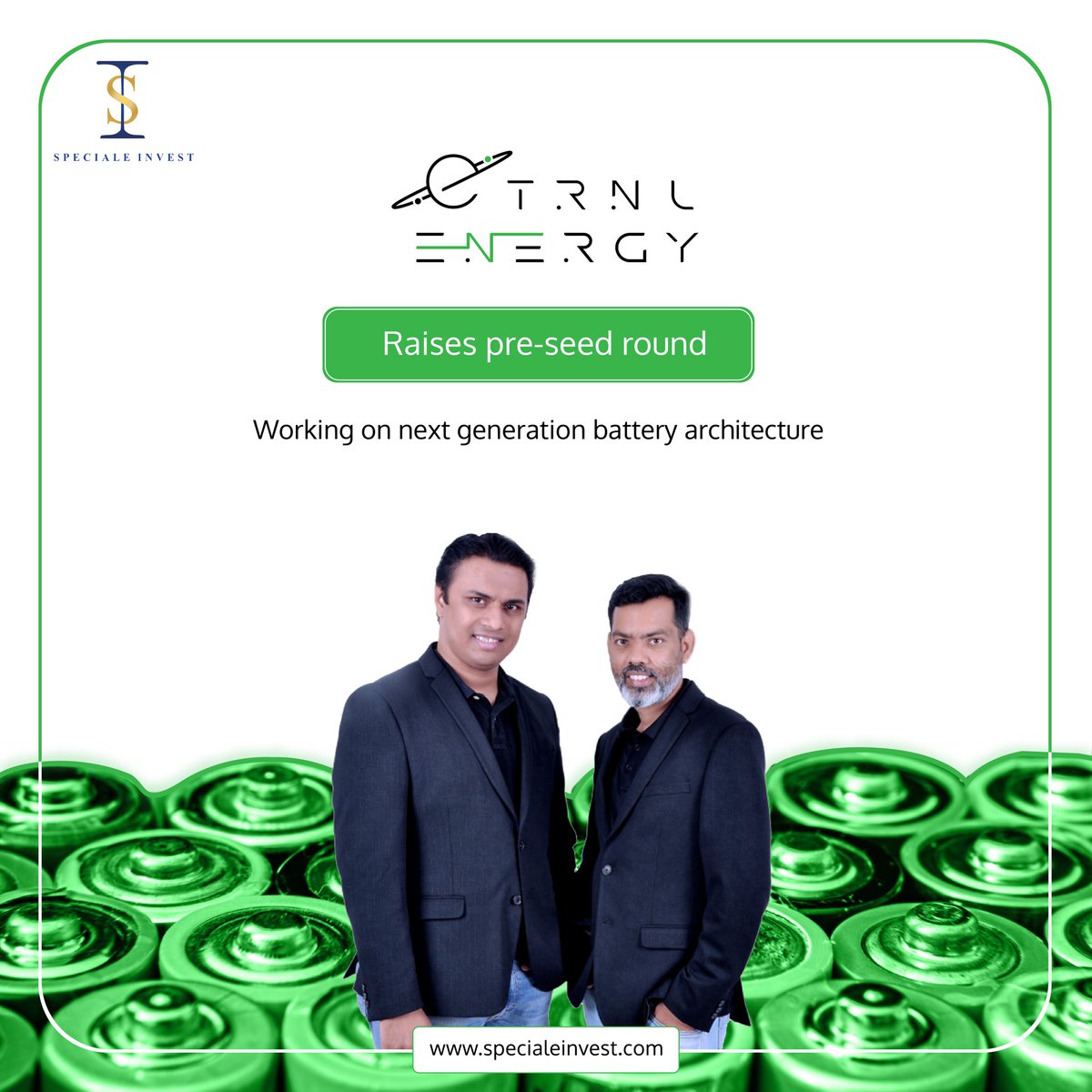 We are delighted to announce our investment in e-TRNL Energy in its  INR 7.5Cr pre-seed round and join <a href="/DV_Apoorv/">Apoorv Shaligram</a> and <a href="/UKSEN/">Uttam Sen</a> in building next gen cells out of India. 

<a href="/visheshrajaram/">Vishesh Rajaram</a> <a href="/raodyboy/">Arjun</a> <a href="/MridulaMenon87/">Mridula Menon, CFP</a> <a href="/dhanushram/">Dhanush Ram (DR)</a> <a href="/cavalecan/">Sunil Cavale</a>