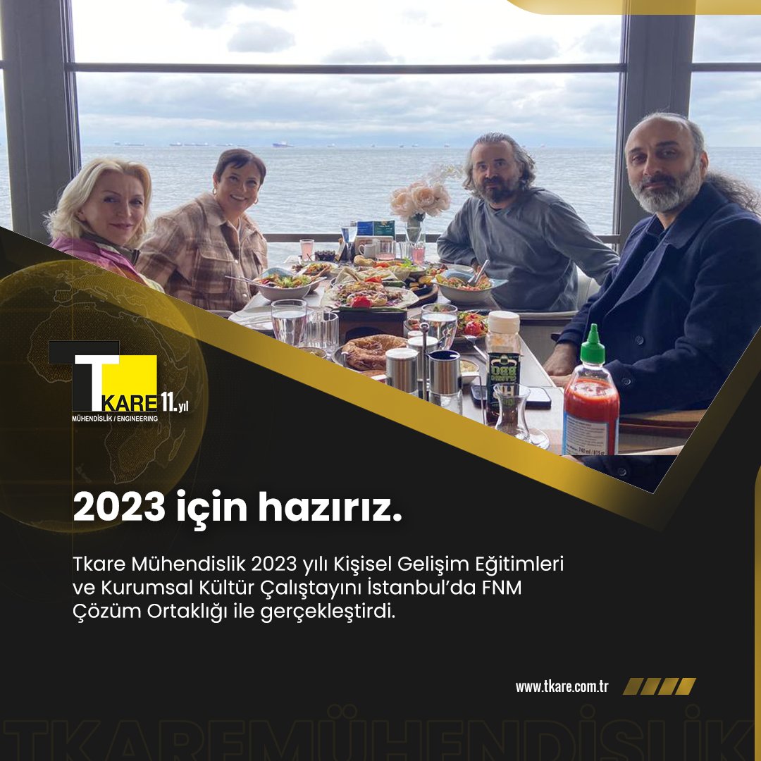 2023 için hazırız...
Tkare Mühendislik 2023 yılı Kişisel Gelişim Eğitimleri ve Kurumsal Kültür Çalıştayını İstanbul’da FNM Çözüm Ortaklığı ile gerçekleştirdi.
#çalıştay #mühendislik #kişiselgelişimeğitimleri #2023
#tkaremühendislik